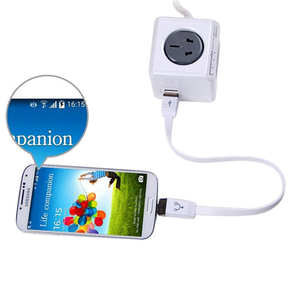White OTG cable with micro USB connector for smartphone charging