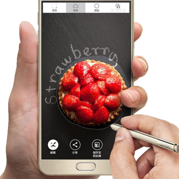 High-sensitive stylus pen for Galaxy Note 5 in silver, drawing on touchscreen