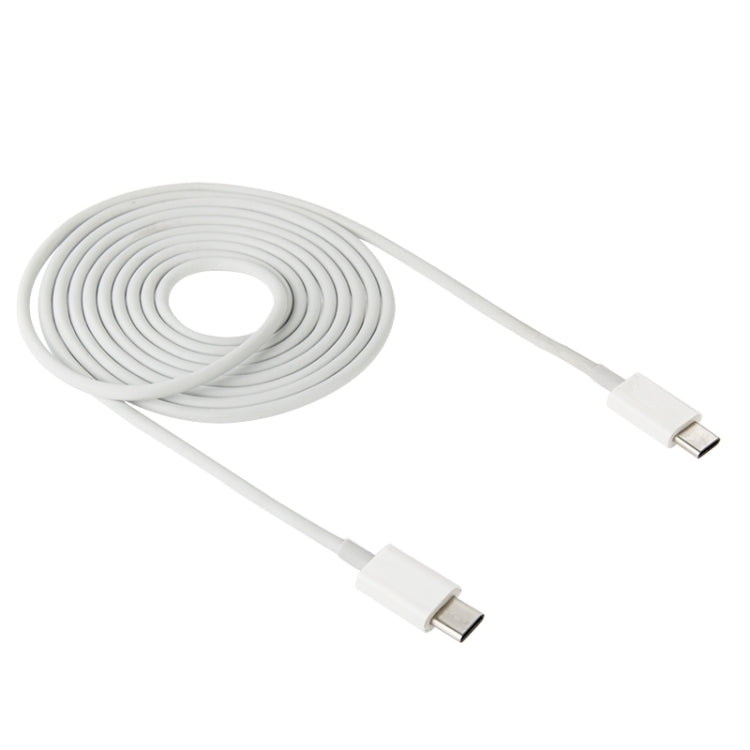 2m USB-C male-to-male data extension cable with white USB-C connectors on both ends