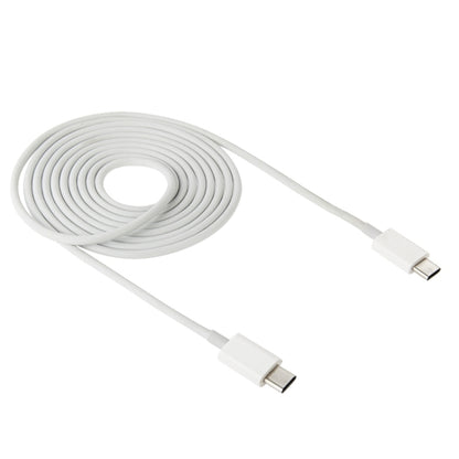 2m USB-C male-to-male data extension cable with white USB-C connectors on both ends