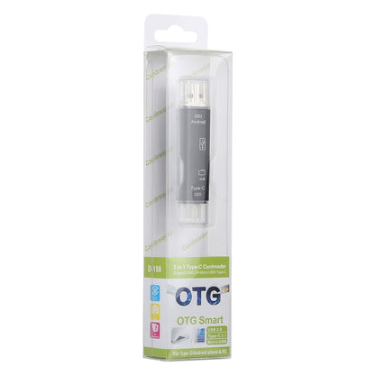 Retail package for 3-in-1 TF card reader OTG adapter, D-188
