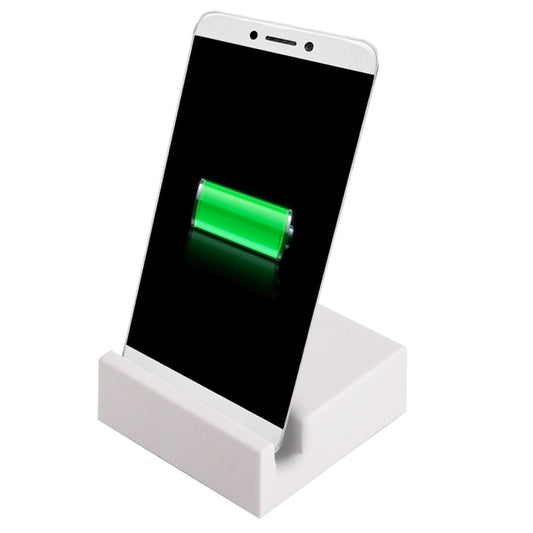 White 2-in-1 USB-C charging dock stand with phone cradle
