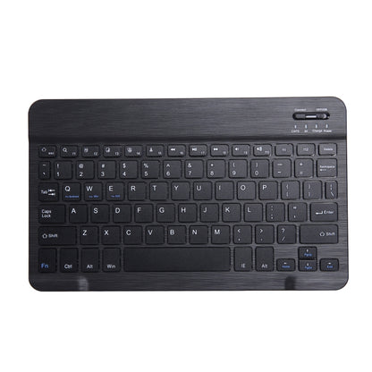 Black keyboard tablet case with full QWERTY keycaps and trackpad area
