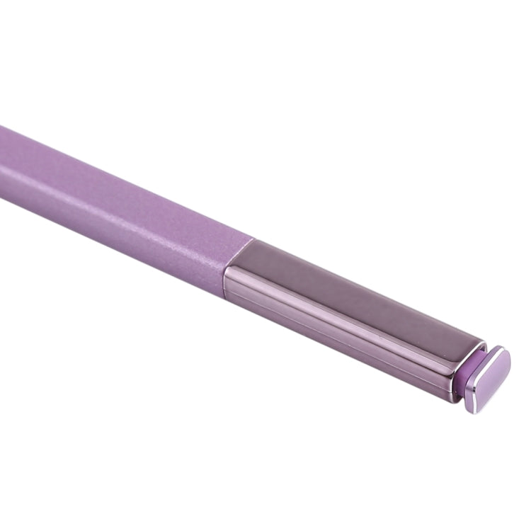 Purple stylus pen cap detail with secure end button