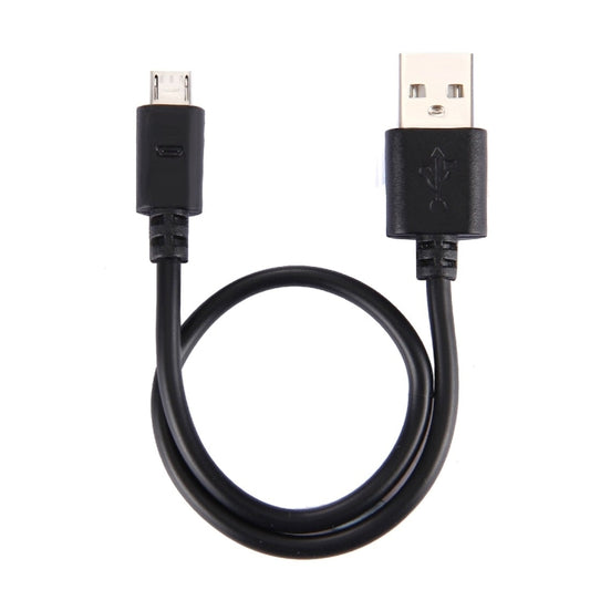 Black Micro USB to USB 2.0 charging cable, ~30cm, black connectors