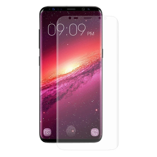 Full screen curved screen protector film for smartphone, clear PET with rounded edges