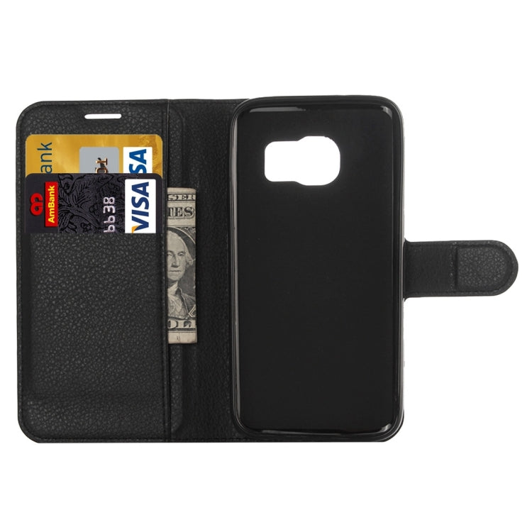 Black flip leather wallet case with card slots and phone back cover cutout