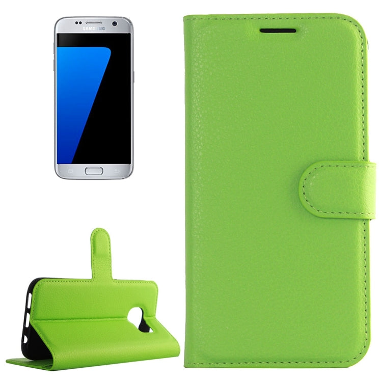 Green horizontal flip leather case with stand and front cover flap