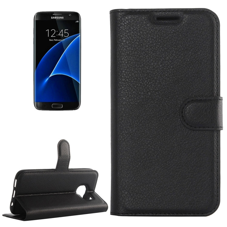 Black textured leather flip phone case with built-in stand and holder