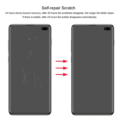 Hydrogel screen protector self-repair scratch test on phone back