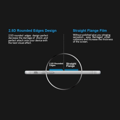 2.5D tempered glass screen protector with straight flange and rounded edges