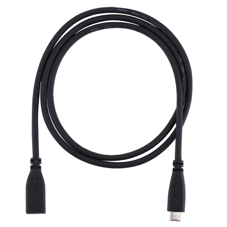 1m USB-C adapter cable with two Type-C ends on a black cord