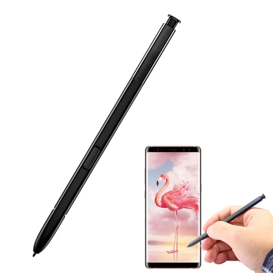 Black touch stylus S Pen for Galaxy Note 8 with a hand holding the pen
