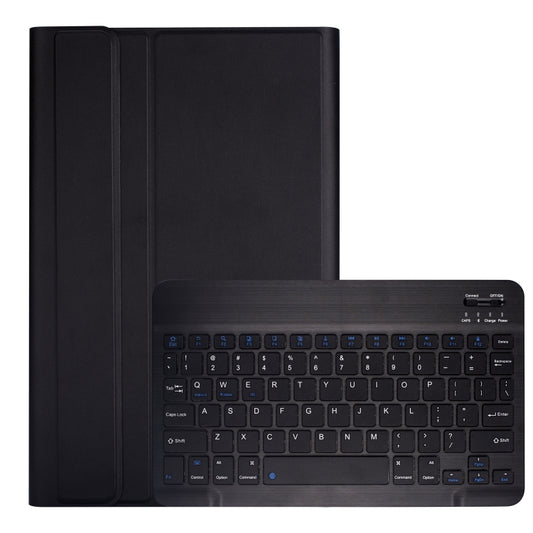 Black detachable Bluetooth keyboard tablet case with folio stand