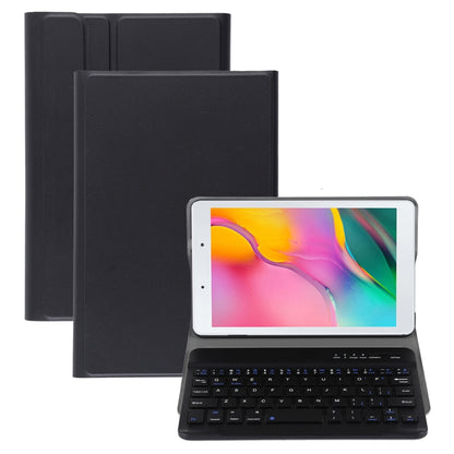 Black leather-style tablet case with detachable magnetic keyboard and front screen