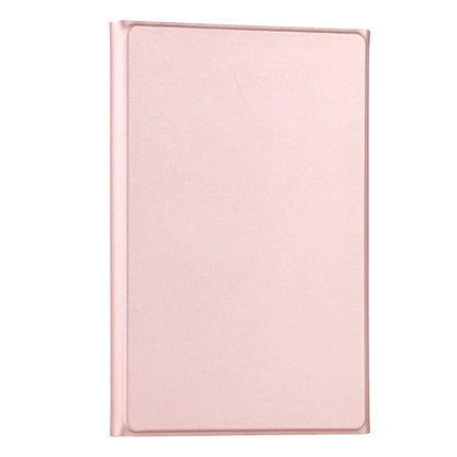Rose gold tablet case cover with smooth leather-style front panel and side edge