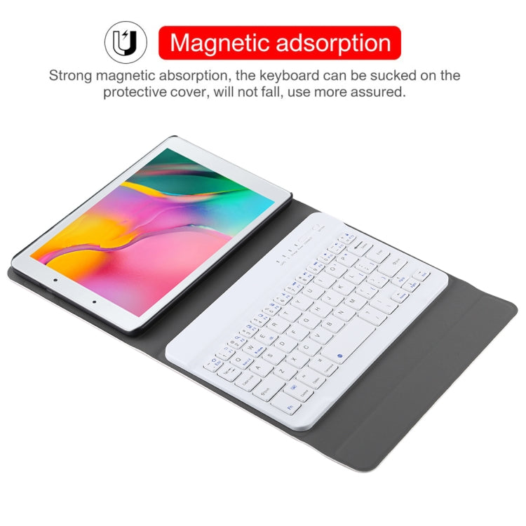 Magnetic keyboard case with tablet and detachable keyboard attached to cover