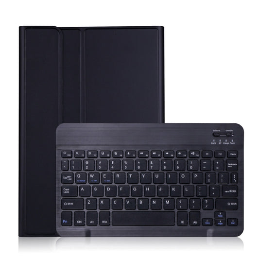Black detachable keyboard tablet case with pen holder and elastic strap