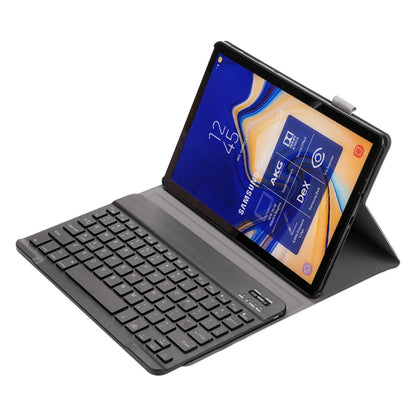 Black tablet keyboard case in typing angle with detachable keys and screen