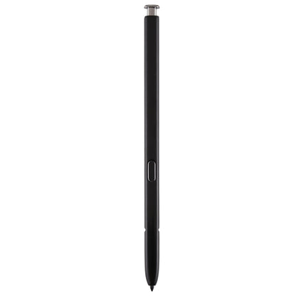 Black capacitive touch stylus pen standing upright with metal tip exposed.