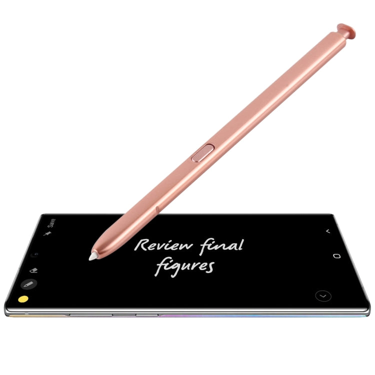 Capacitive touch screen stylus pen, rose gold with side button