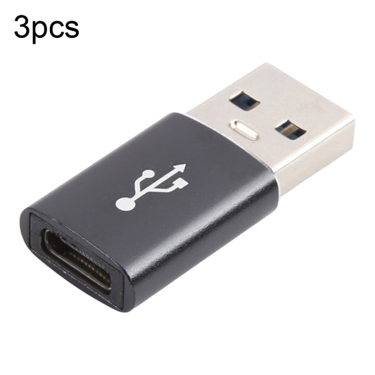 USB-C to USB 3.0 adapter, black metal housing with USB-A plug