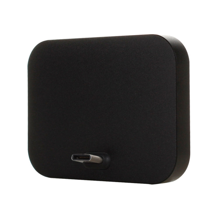 Black USB-C desktop dock charger base with a single Type-C charging port