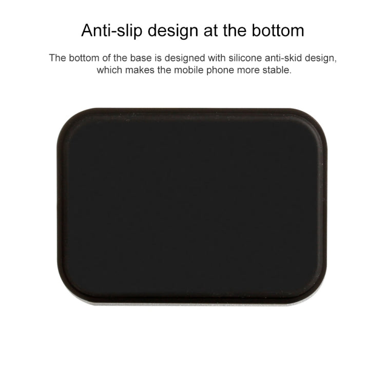 Black anti-slip desktop dock base with Type-C charging port on the front