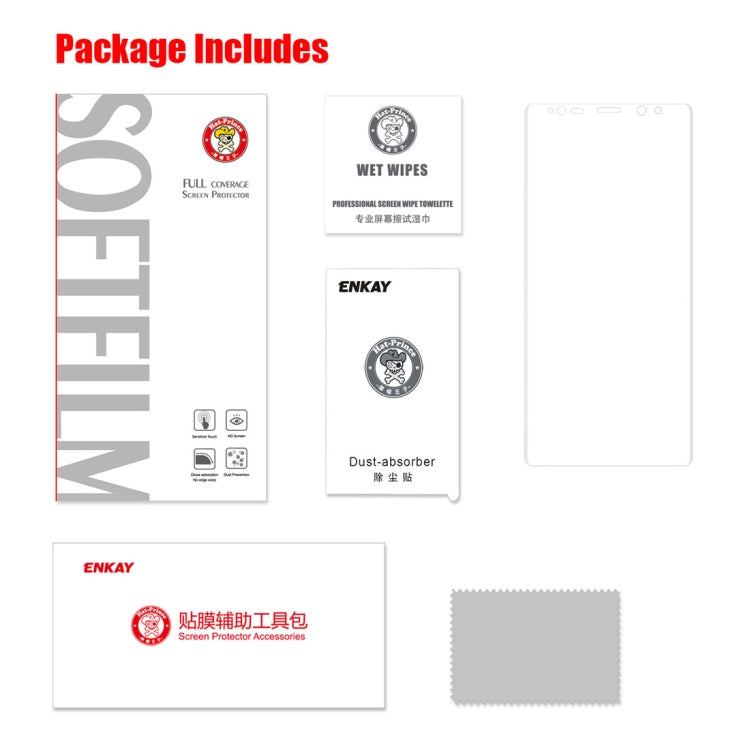 Screen protector package contents: screen film, wet wipes, dust-absorber, tools