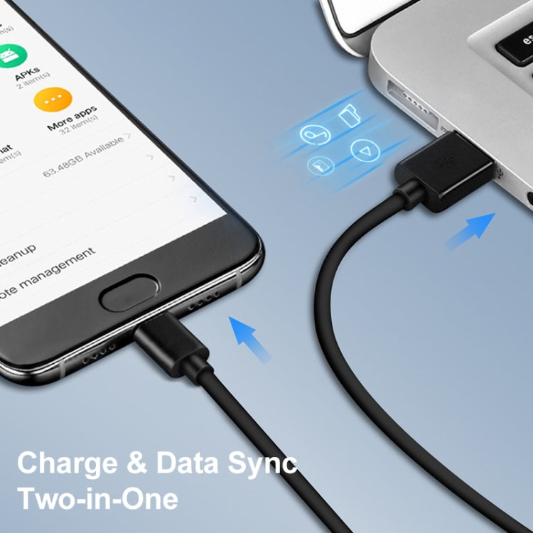 USB-C charging cable connected to a phone from a travel charger port