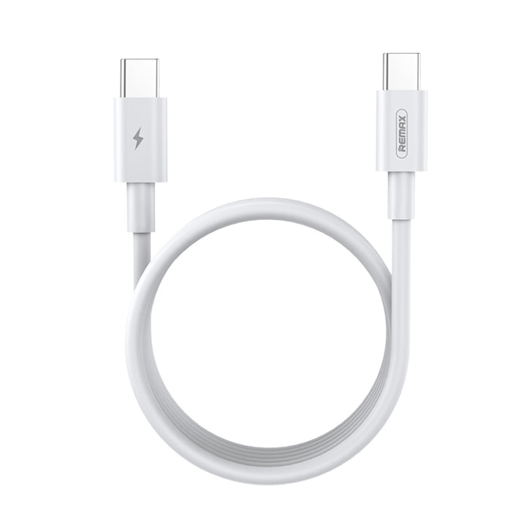 White USB-C to USB-C fast charging cable, 1m, with USB-C connectors