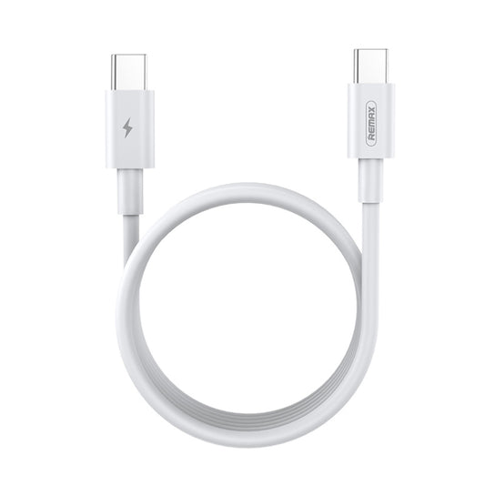 White USB-C to USB-C fast charging cable, 1m, with USB-C connectors