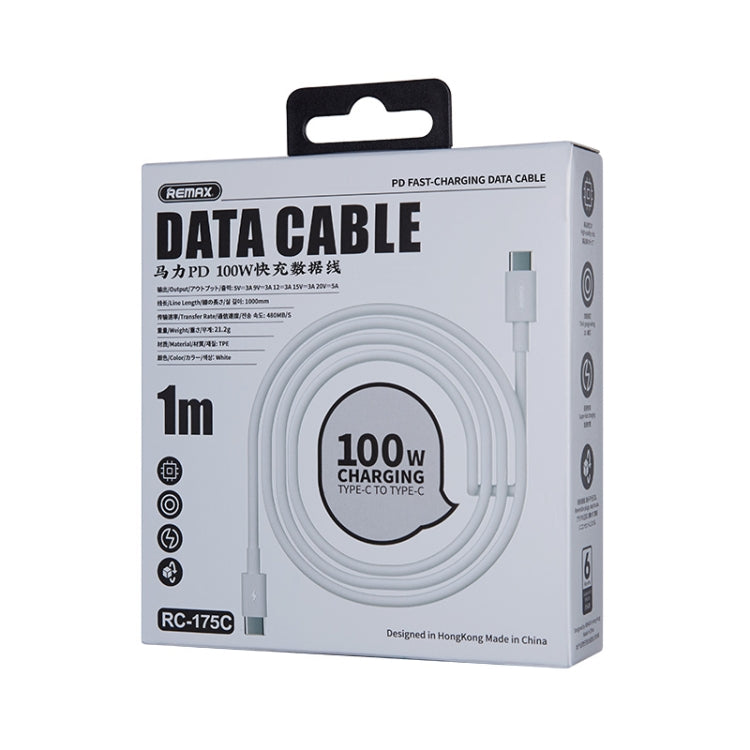 REMAX RC-175C 1m data cable box, USB-C to USB-C 100W PD