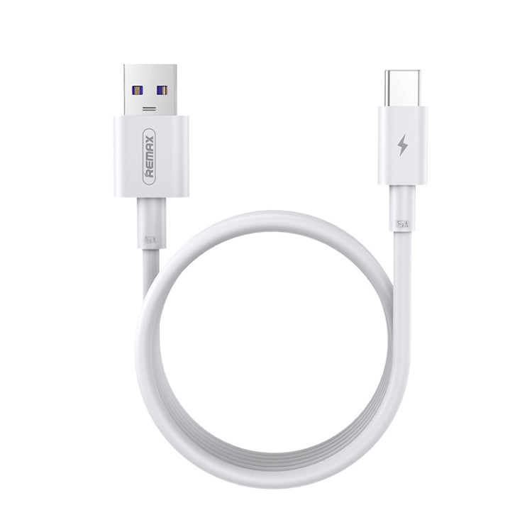 White USB-A to USB-C fast charging data cable, 2m, Remax Marlik RC-183a