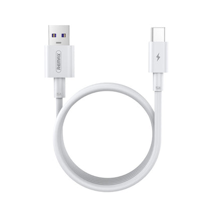 White USB-A to USB-C fast charging data cable, 2m, Remax Marlik RC-183a