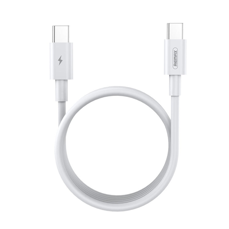 White USB-C to USB-C fast-charging data cable, Remax 2 m