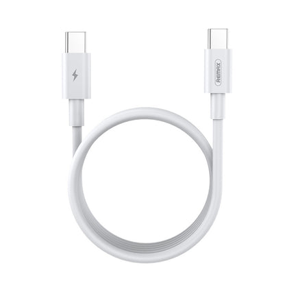 White USB-C to USB-C fast-charging data cable, Remax 2 m