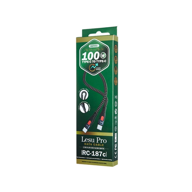 REMAX Lesu Pro 100W Type-C to Type-C cable retail box packaging