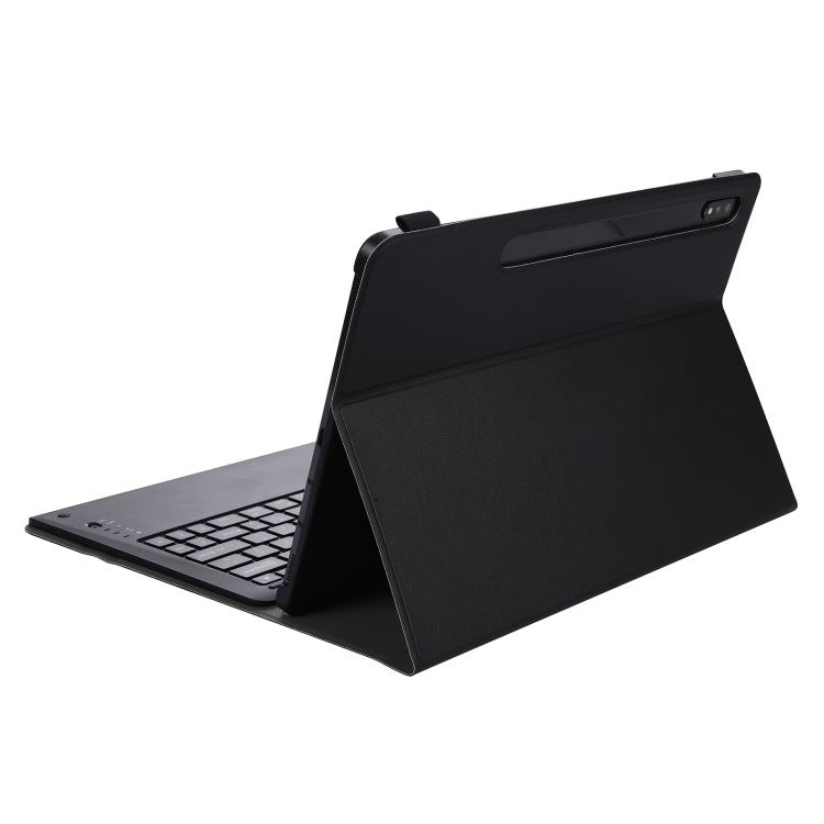 Detachable Bluetooth keyboard tablet case, black stand folio with keyboard extended