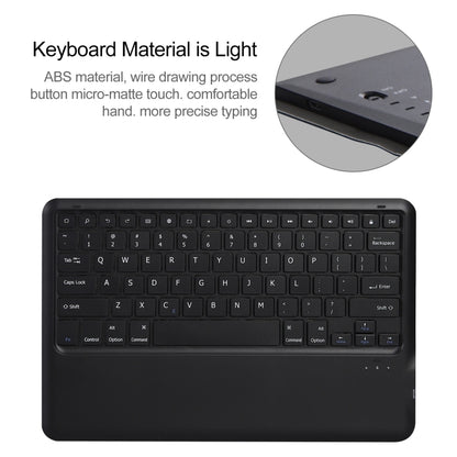 Detachable Bluetooth keyboard tablet case, black keyboard with touchpad and function keys