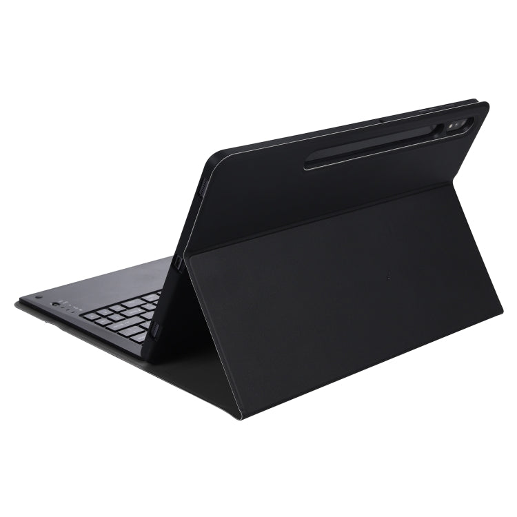 Black detachable Bluetooth keyboard tablet case with hinged stand for tablet