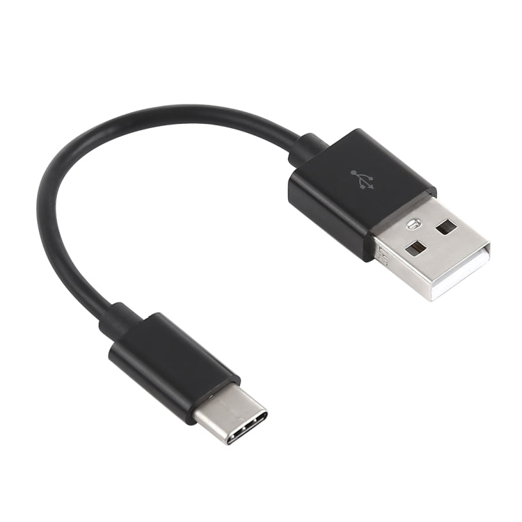 Black USB to USB-C charging and sync data cable, USB-A to Type-C connectors