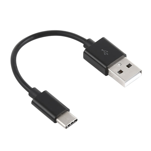 Black USB to USB-C charging and sync data cable, USB-A to Type-C connectors