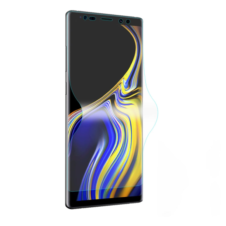 Galaxy Note 9 front with 3D full screen hydrogel protector film applied