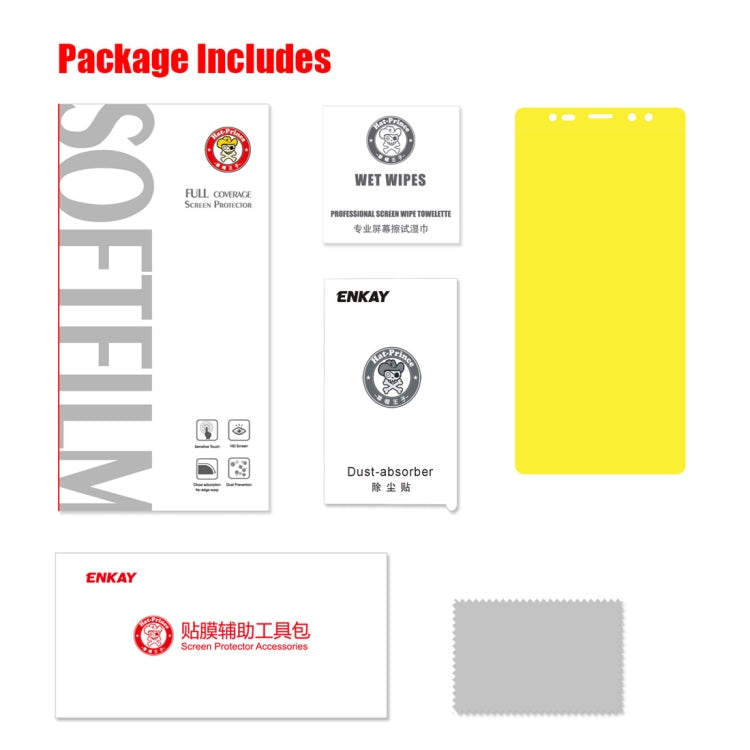 Screen protector kit with accessories and ENKAY pouch plus yellow film sheet