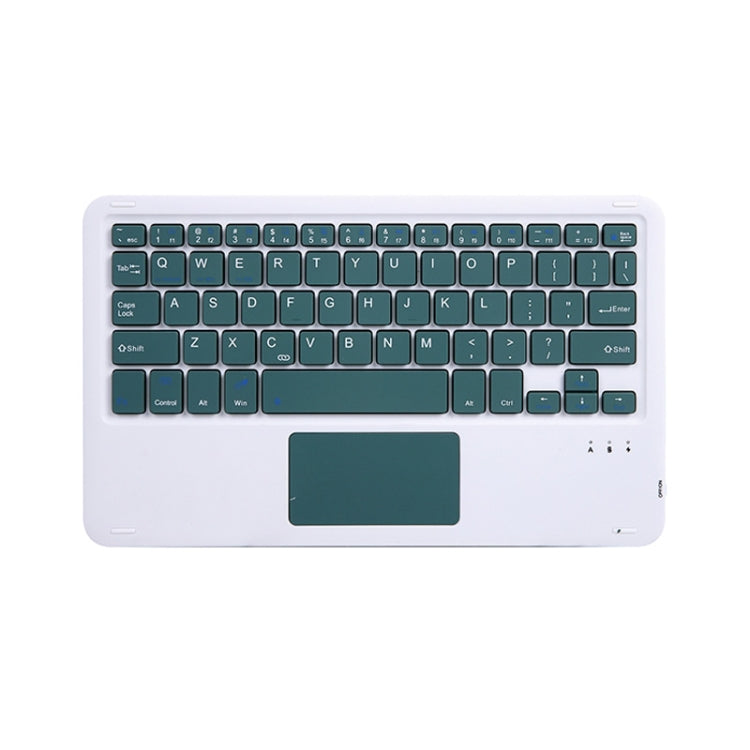 Dark green Bluetooth keyboard with touchpad and QWERTY keys