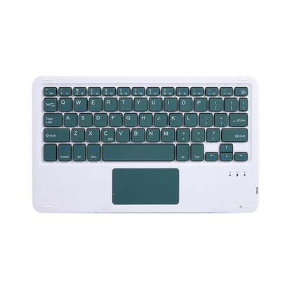 Dark green Bluetooth keyboard with touchpad and QWERTY keys