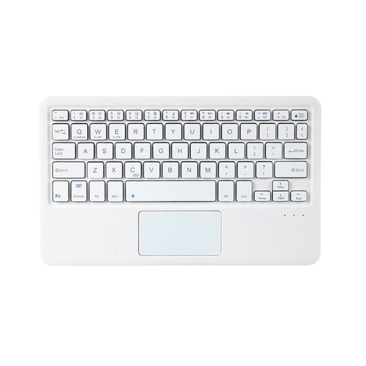 White Bluetooth keyboard with touchpad and QWERTY keys