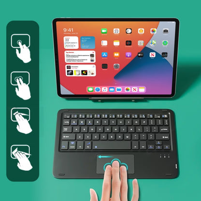 Universal Bluetooth keyboard with touchpad, black, for tablet