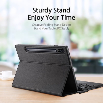 Sturdy stand folio tablet case with detachable keyboard, dark gray